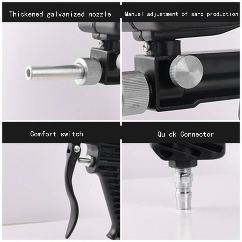 DIYT Spray Gun Portable Gravity Sandblasting Pneumatic Set Rust-proof Sandblaster Small Machine | Инструменты