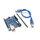 Макетная плата UNO R3,  ATmega328P CH340 CH340G для Arduino с корпусом, USB-кабель, прямой контактный разъем
