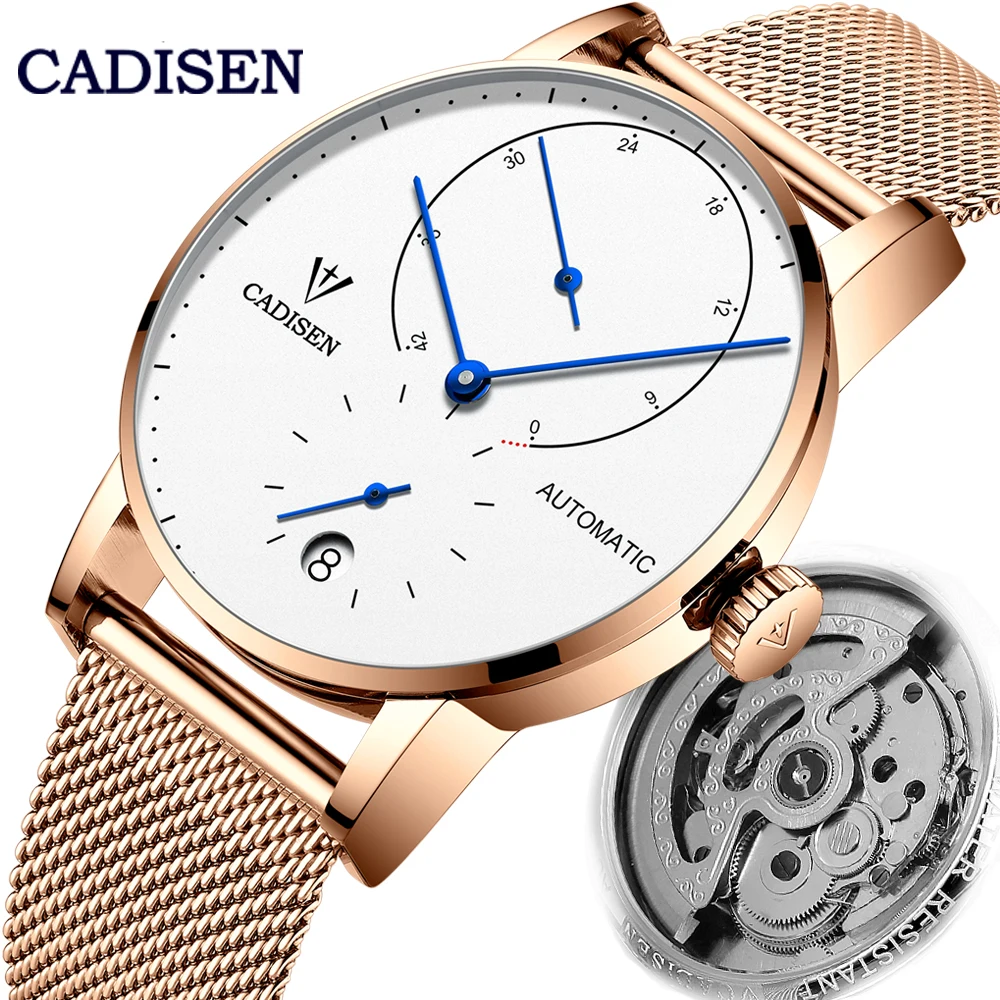 

CADISEN Top Luxury Brand Automatic Mechanical Watch Men Full Steel Waterproof Fashion Sport Wristwatch Relogio Masculino