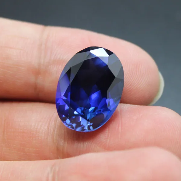 

0val 9*7 blue corundum*5 pcs & Oval 9*7 5A white CZ *3pcs