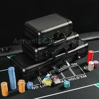 2021 new arrival black aluminum suitcase for poker chips briefcase 200300500pcs