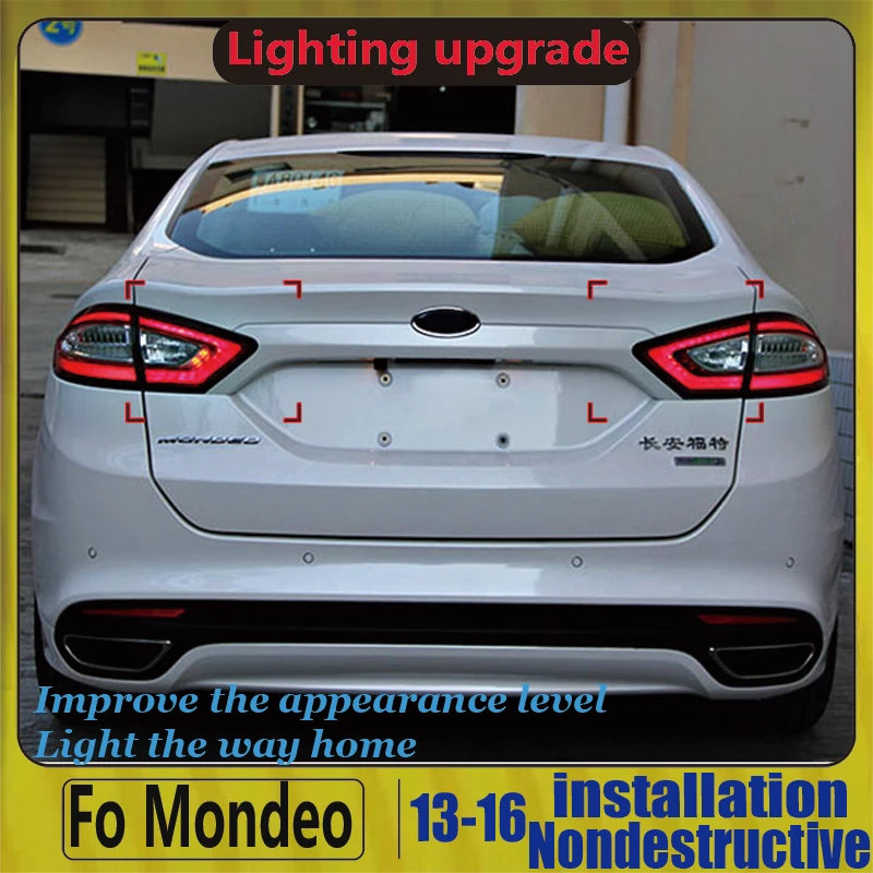 Для FORD Fusion Титан Mondeo светодиодный задний фонарь 2014 2015 2016 хвост светильник