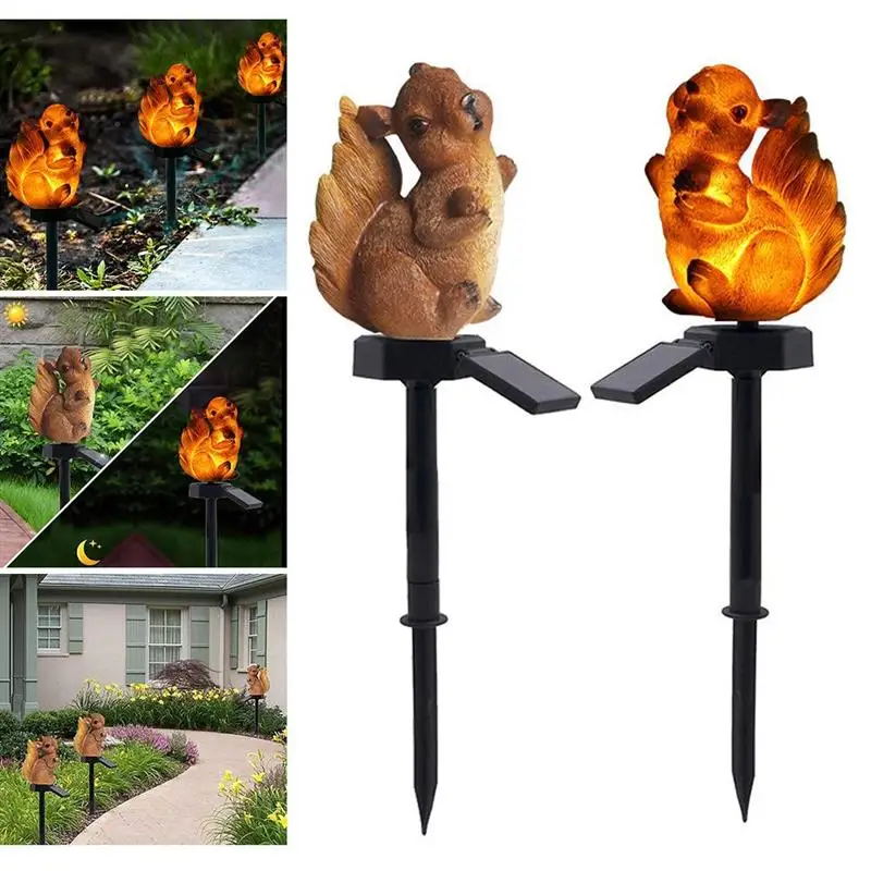 

Squirrel Shape Solar Light Outdoor Solar Lamps for Lawn Solar Powered Sunlight for Garden Decor Landscape Light Yard Decoration