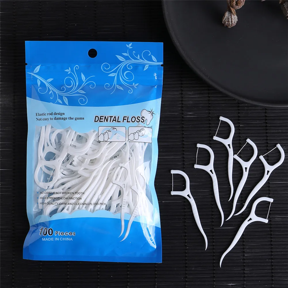 

100pcs Healthy Dental Teeth Floss Interdental Brush Teeth Cleaning Useful Oral Hygiene Teeth Toothpick