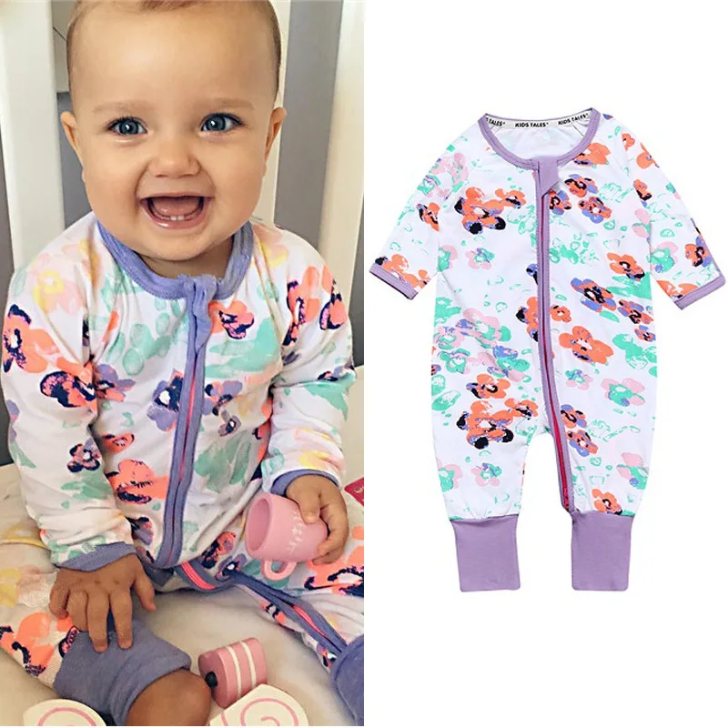 Одежда для малышей 2 лет комбинезон на молнии осенняя одежда маленьких девочек