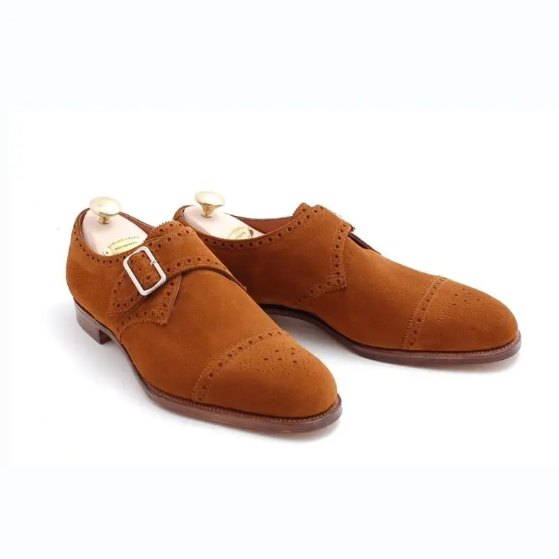 

2021 Autumn New Men PU Buckle Formal Business Shoes Flat Bottomed Overshoot High Quality Men Boots Fashion Shoes Hot KS209