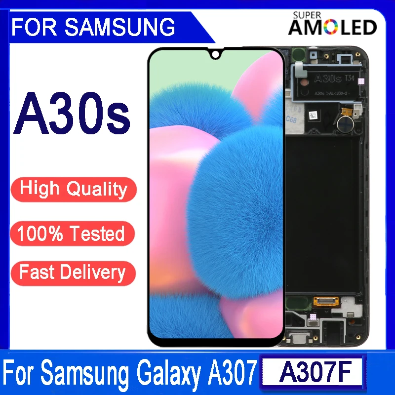 ЖК дисплей 6 4 ''с сенсорным экраном и дигитайзером в сборе для Samsung Galaxy A30S A307 A307F