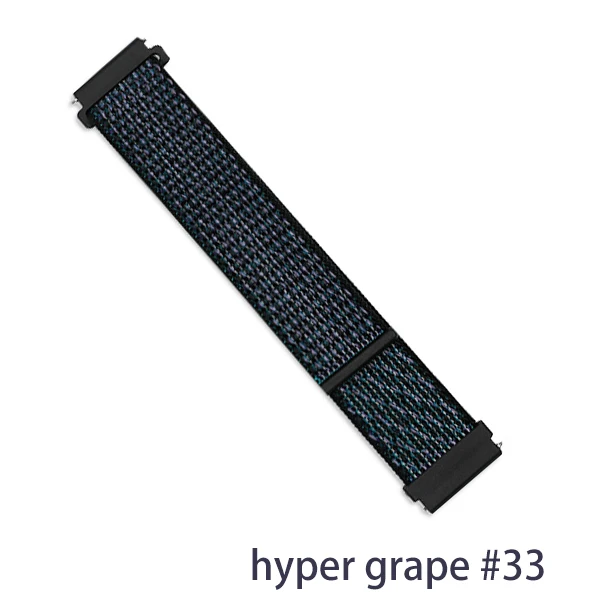 hyper grape 33 Gear s3 Frontier ремешок для samsung galaxy watch 46 мм 42 мм S4 active 2 22 мм ремешок для часов amazfit bip/gtr 47 мм huawei watch gt ремешок - Цвет ремешка: hyper grape 33