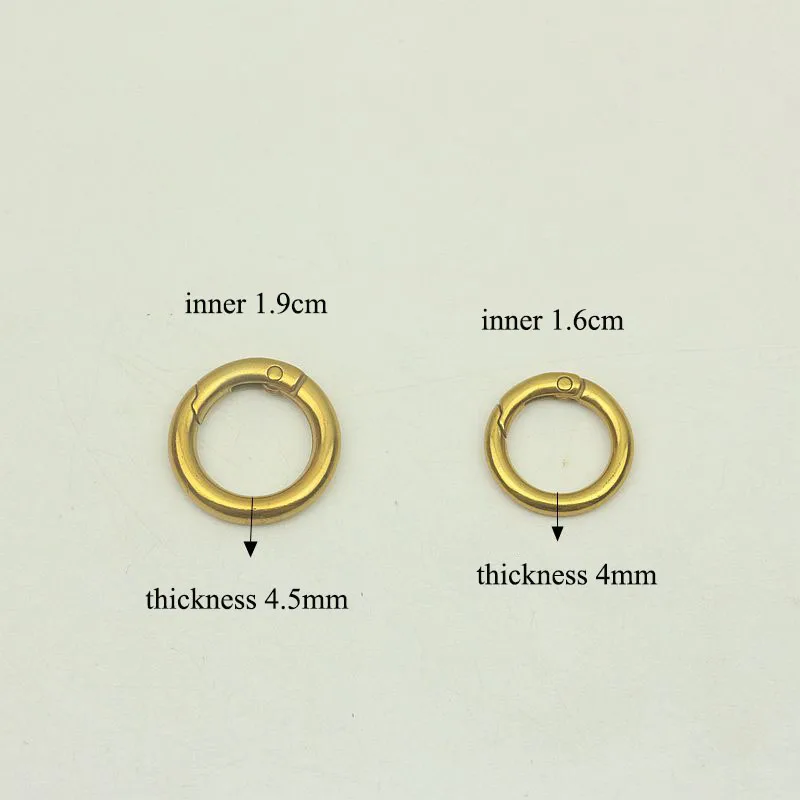 30 шт. золотые Пружинные застежки-кольца 10/13/16/19/25/31/38 мм