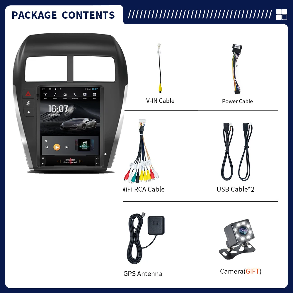 

Car Radio 6G 128G For Mitsubishi ASX 2013-2018 Tesla Style Smart Multimedia Player Android 10.0 Carplay GPS WIFI Navigation 9.7"