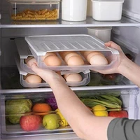 moving rolling sliding egg carton refrigerator auto roll transparent egg tray storage box dispenser holder hot new