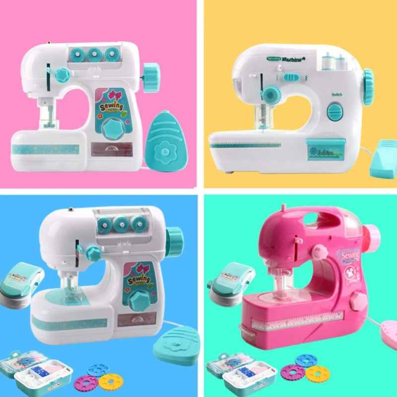 

Kids Simulation Sewing Machine Toy Mini Furniture Toy Educational Learning Design Clothing Toys Creative Gifts For Girl Children
