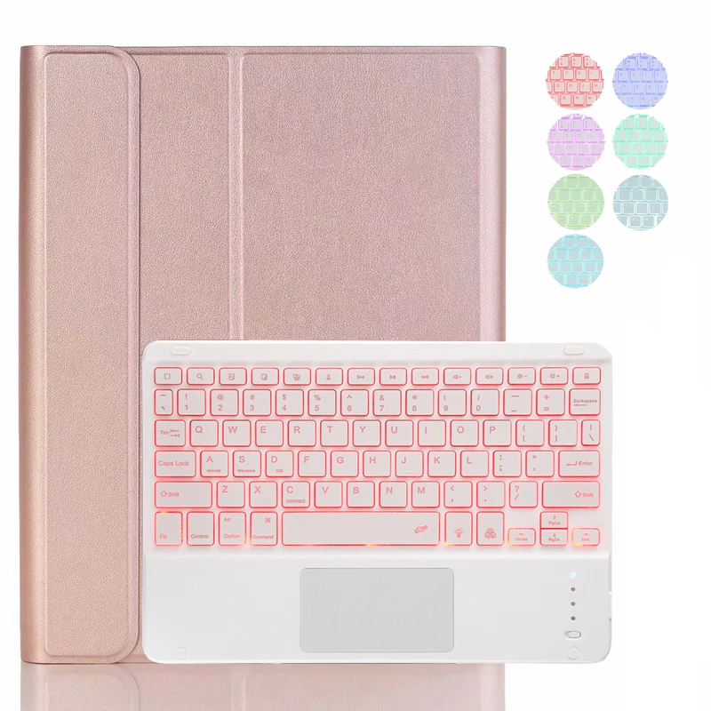 Чехол из ТПУ с 7 дюймовой сенсорной клавиатурой для iPad 10 2/Pro 11/Pro 9 7/Pro 5 умный чехол
