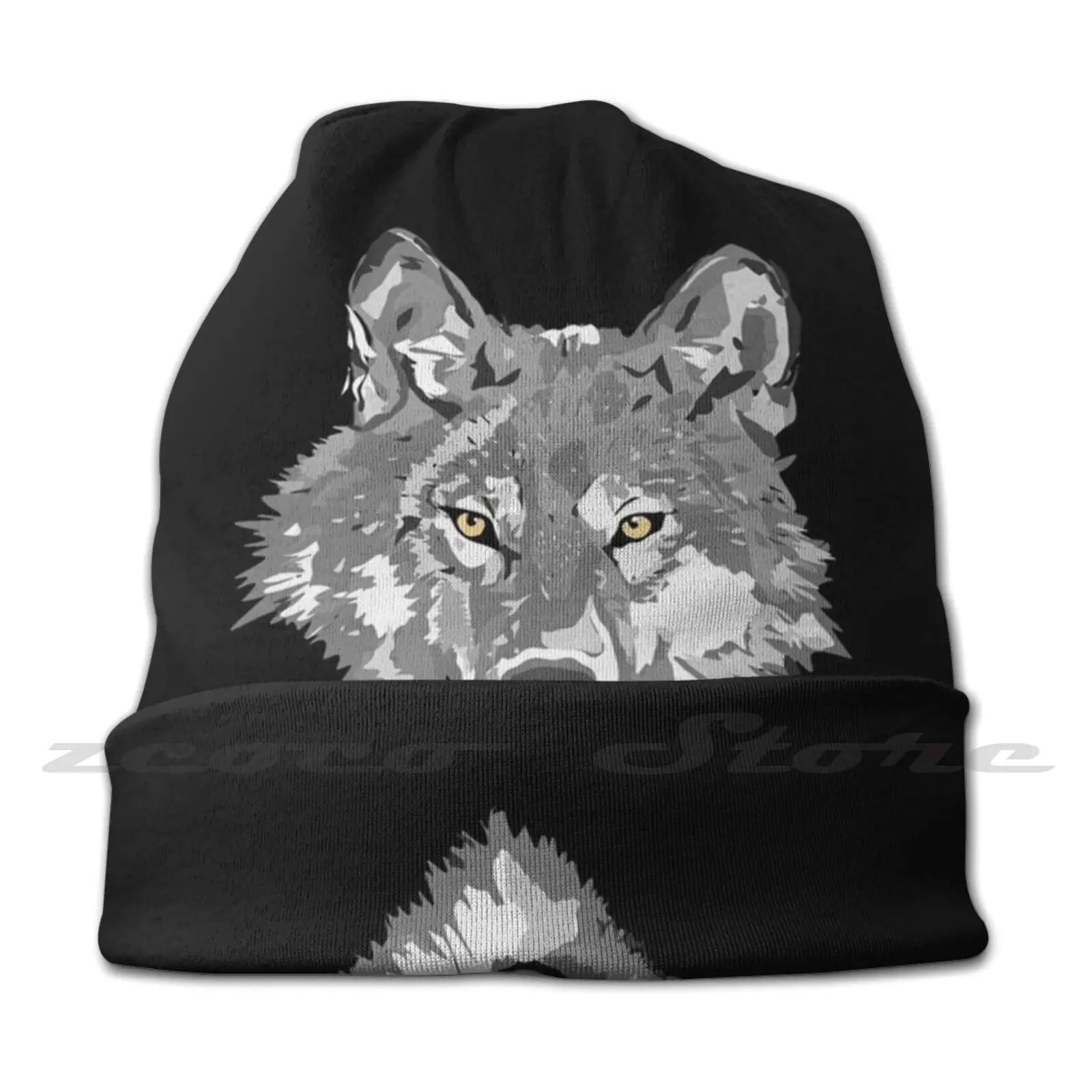 Футболка с волком вязаная шапка эластичная мягкая Кепка индивидуальным рисунком