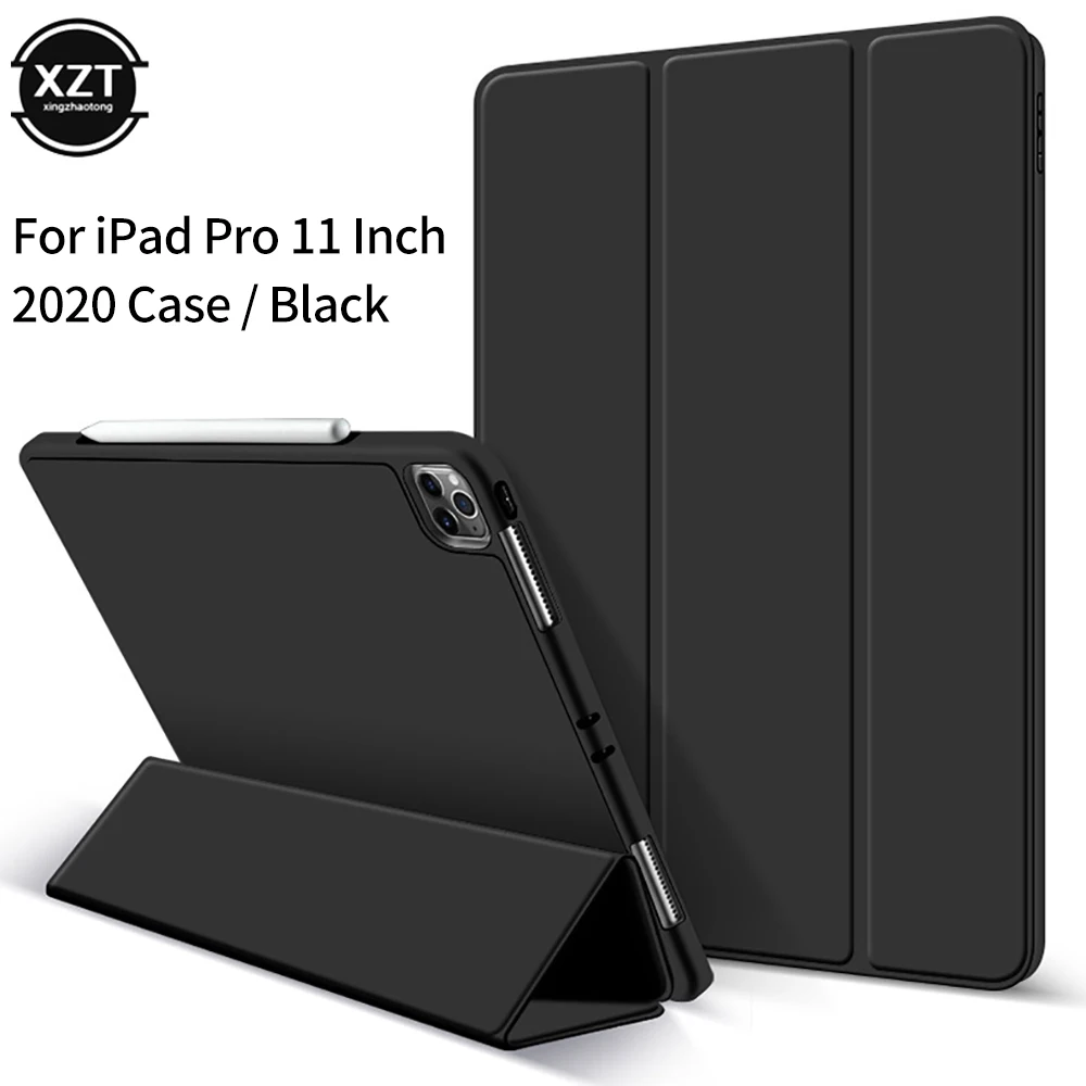 

For iPad Pro 11 2020 & 2018 Case With Pencil Holder for Pro 11 2020 Case Support Wireless Charging Silicone Capa Auto Sleep/Wake