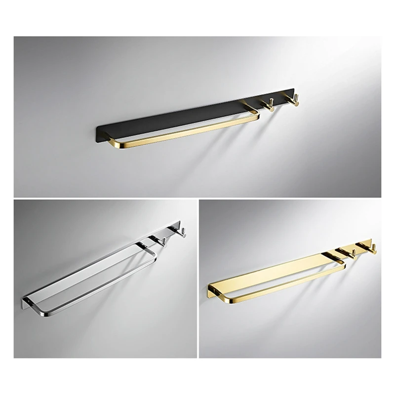 

Bathroom All Bronze Towel Rack Bathroom Wall Hanging Single Pole Towel Rack Nordic Bathroom Wall Shelf Hook
