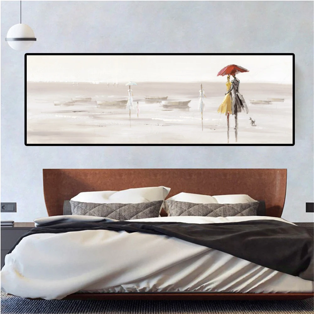 Абстрактная Картина на холсте с изображением пейзажа во французском стиле