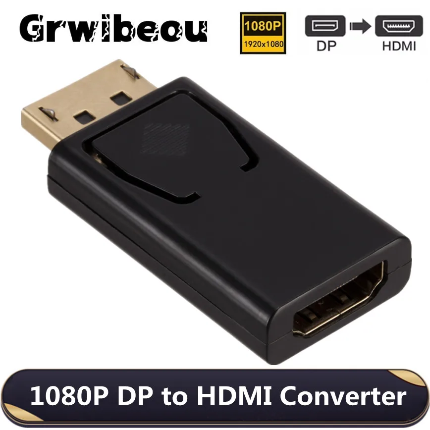 

1080P DP к HDMI-совместимый Кабельный адаптер штекер-гнездо для ноутбука HP/DELL ПК Дисплей порт к HDMI Кабельный адаптер преобразователь