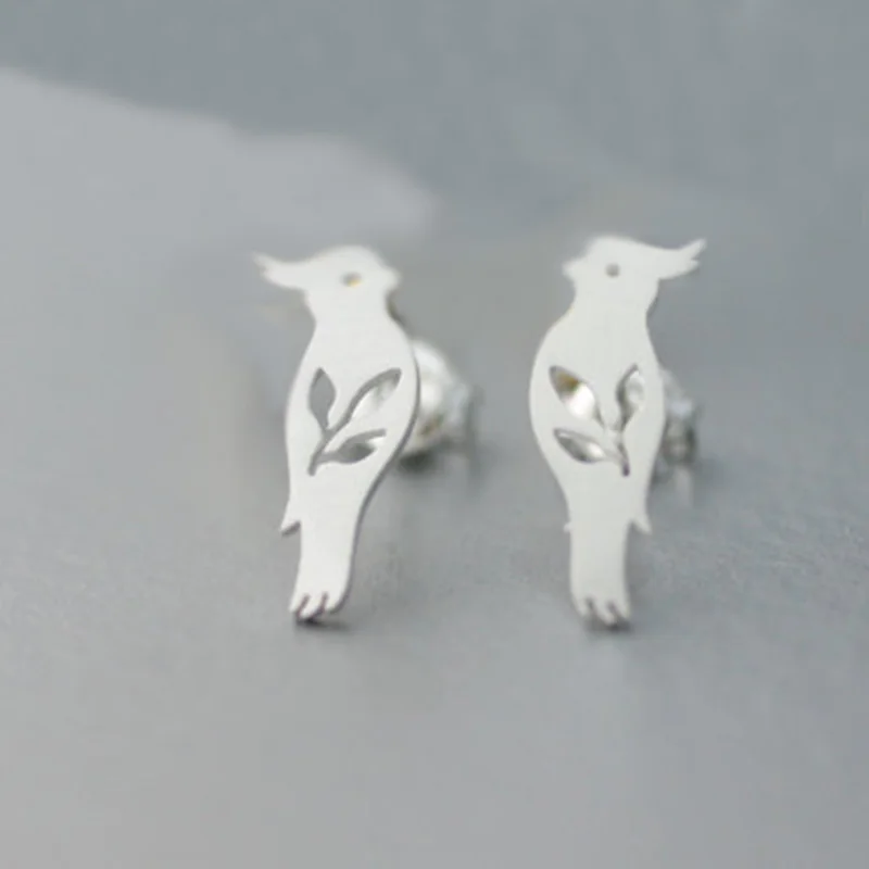 Серьги-гвоздики женские 1 пара/серьги в виде попугая фурнитура 3 вида цветов |