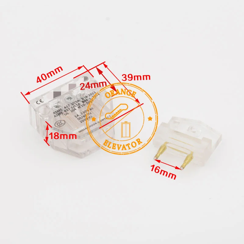 Контактный переключатель двери лифта 10 компл./Лот замок L40 мм для ферматора thyssen