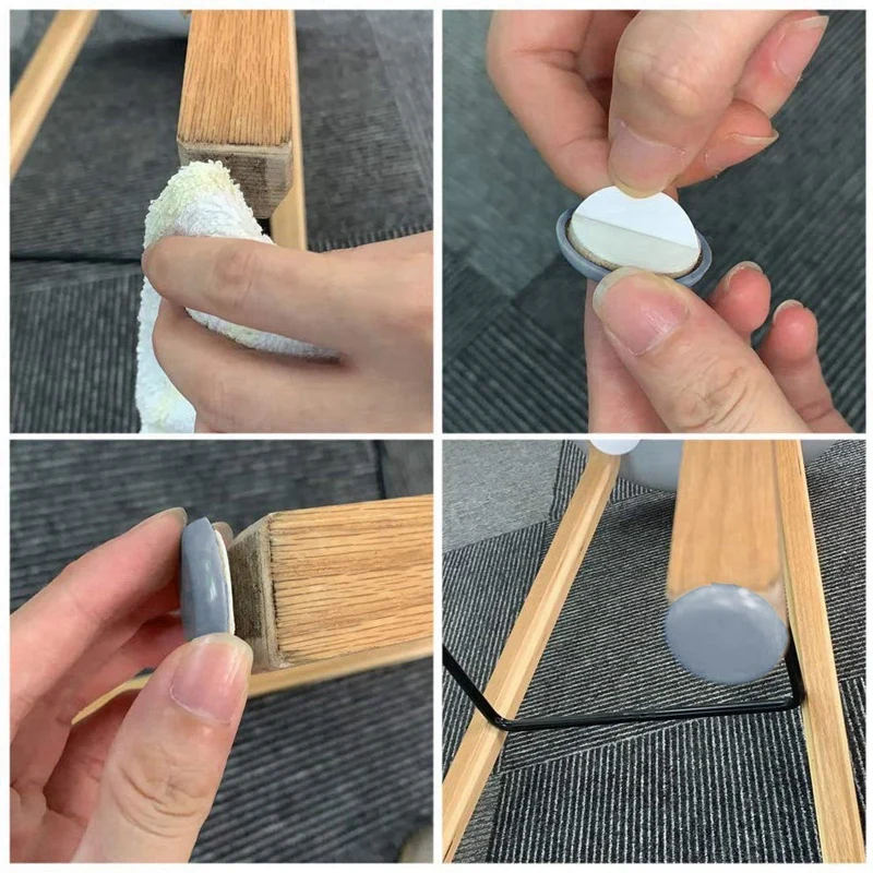 

24 Pcs Furniture Sliders Gliders for Carpet Laminate Floor Sliders Self Adhesive Sofa Glider Pads for Furniture Bed
