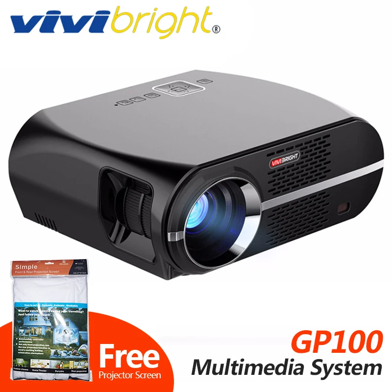 Яркий светодиодный проектор распродажа GP100. Поддержка Full HD 1080 P 3500 люмен лучший