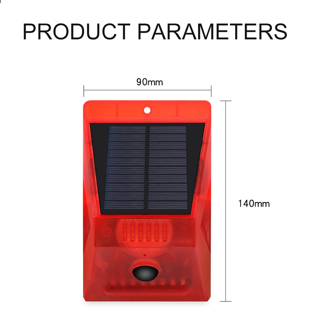 

Solar Warning Light LED Alert Flash Warning Sound Alarm Motion Sensor Orchard Anti-Theft Alarm Lamp Courtyard Protect