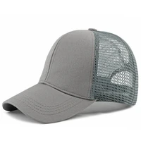 new solid color womens baseball cap fashion hollow design men sun hats outdoor summer adjustable breathable mesh caps wholesale