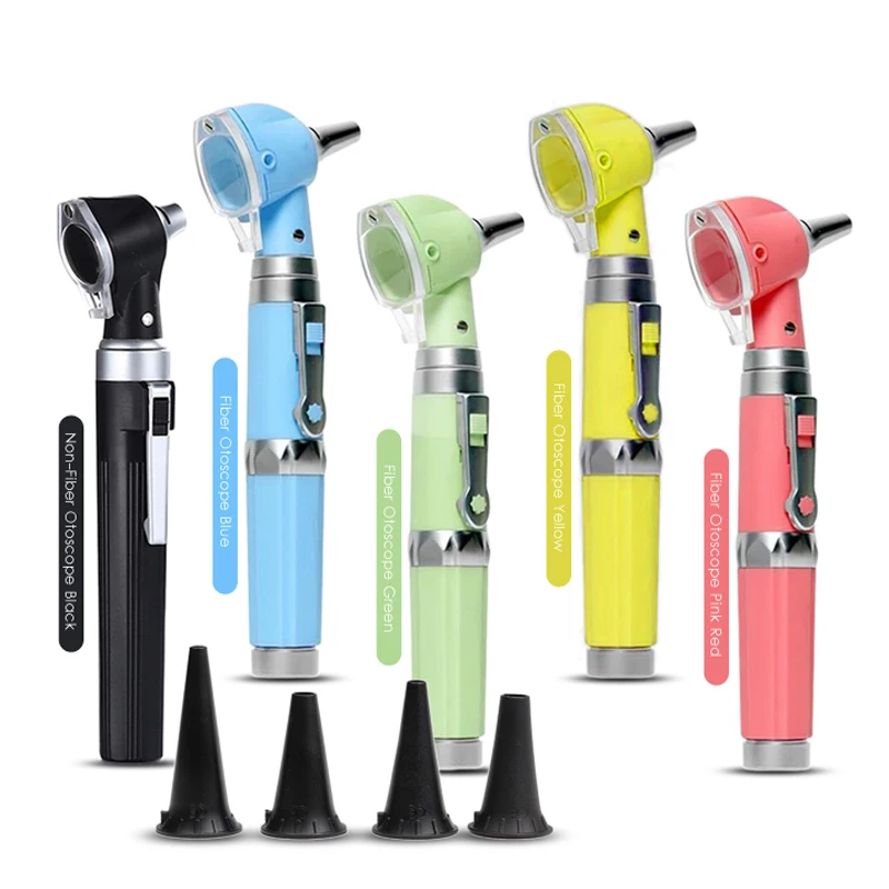 Профессиональный Волоконно оптический светодиодный Otoscopio ENT диагностический