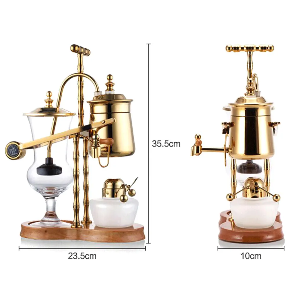 Ручной тип домашняя кофеварка королевская Бельгийская кофемашина Золотой сифон