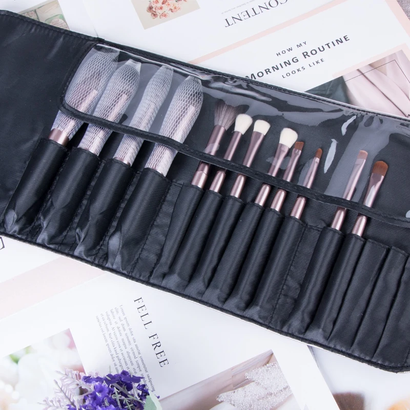 12 шт. кисти для макияжа костюм деревянная ручка алюминиевая трубка бионическая