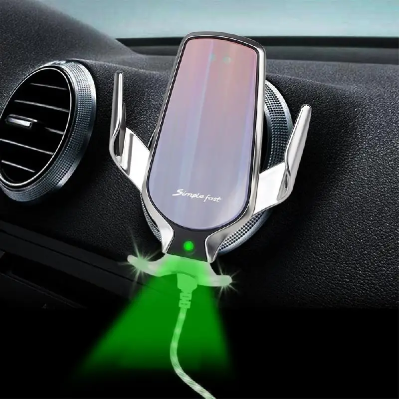 10 Вт автоматическое зажимное Быстрое беспроводное автомобильное зарядное