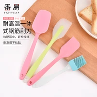 food grade non stick butter cooking silicone spatula set cookie pastry scraper cake baking spatula silicone spatula