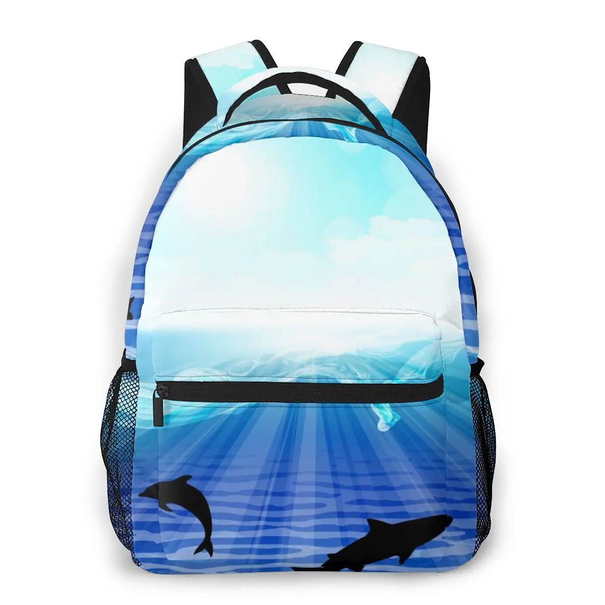 

Fashion Women Backpack School Bags For Teenagers Girls Jumping Dolphins Student Backpack