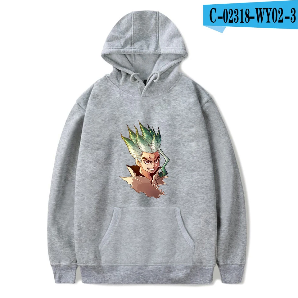 As shown Принт dr. stone Осенняя мужская модная толстовка с капюшоном популярная толстовка с капюшоном в стиле аниме для мужчин/женщин Удобная Повседневная Толстовка с капюшоном пуловер Горячая Распродажа - Цвет: As shown