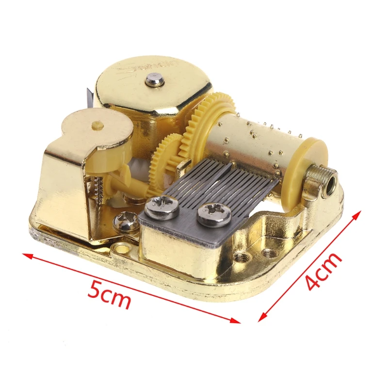

New 18 Notes DIY Mechanical Musical Box Golden Movement+Screws +Castle In The Sky Key Gift Home Decor Good Quality C42