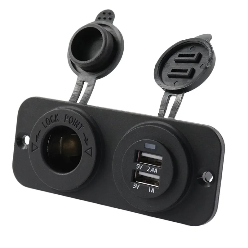 

Car Charger Cigarette Lighter 2-in-1 12/24V Saloon Car Modified USB Charging 5v3.4a One plus Two