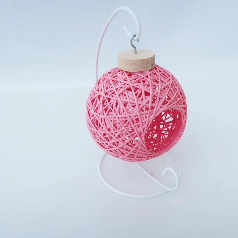 

Small Pet Hanging Basket Hamster Parrot Breathable Nest Hidden Cave Rattan Mesh Sleeping Bed Roost House Toy Small Pet Supplies