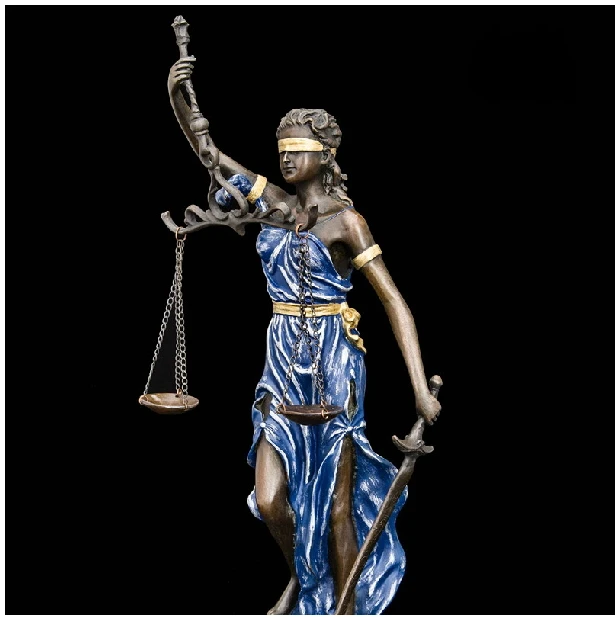 Ручная работа маленькая леди чешуя justice lawire Themis статуя бронзовая скульптура