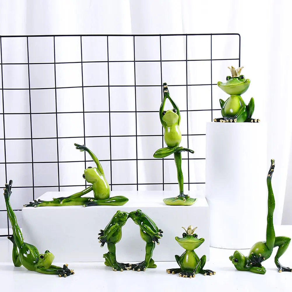 1 шт Резина Лягушка настольная миниатюрная фигурка декоративные лягушки