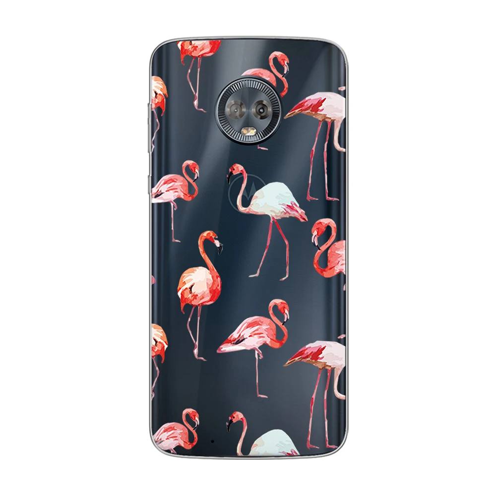 Милый чехол для телефона с фламинго Motorola Moto E6 C Z2 Z3 ONE P30 G4 G5 G5S G6 G7 E3 E4 E5 Plus Play Power X4