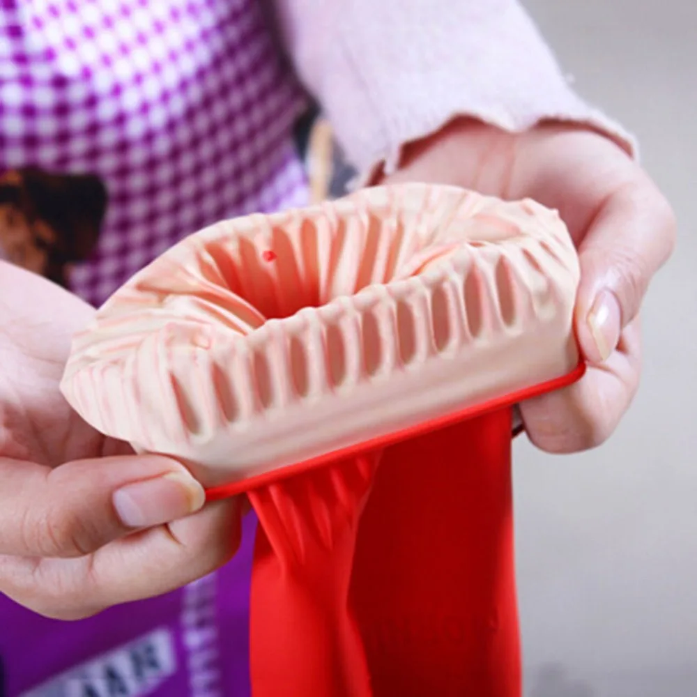 

Red Kitchen Wash Dishes Protect Hands Gloves Cleaning Waterproof Long Sleeve Rubber Latex Gloves Tool Household Gloves