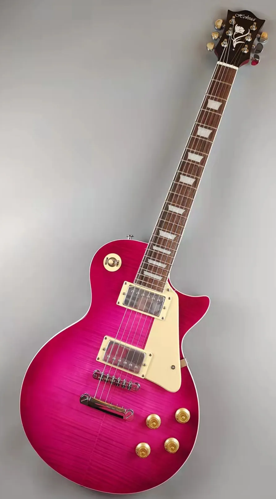 Высококачественная электрическая гитара фиолетовая вспышка корпус из красного