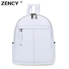 Женский рюкзак ZENCY из 100% натуральной коровьей кожи, первый слой из воловьей кожи, подарки для жены, белые рюкзаки, дорожная школьная сумка для покупок