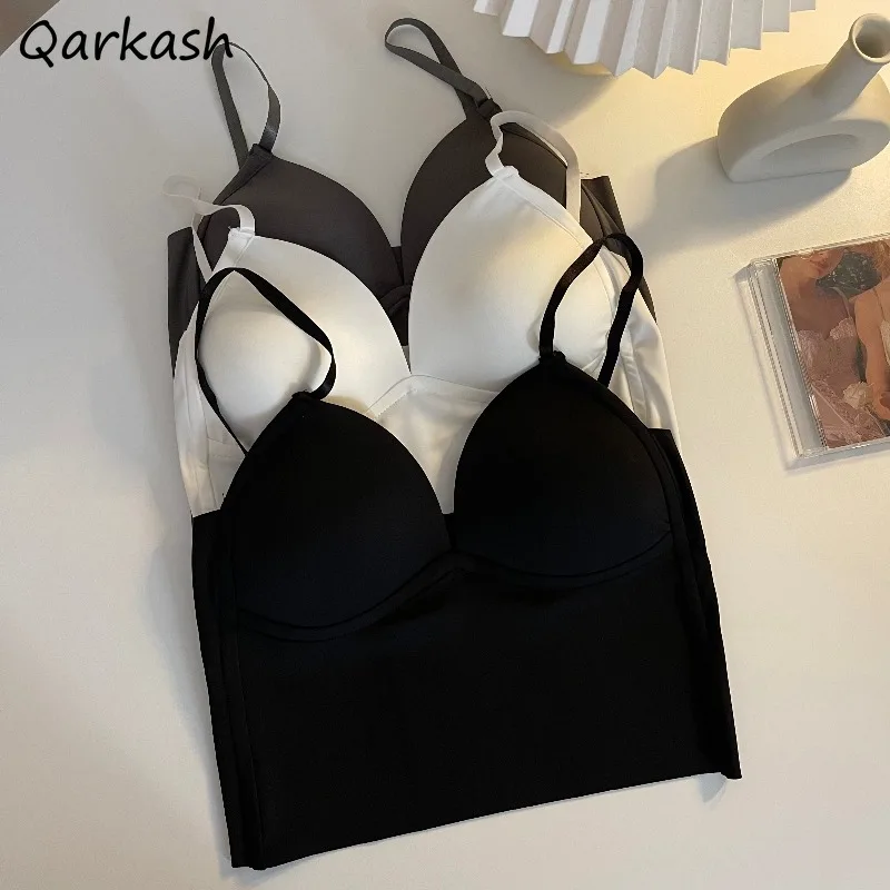 

Майка женская однотонная простая универсальная Повседневная Топ для отдыха женская одежда летняя облегающая стильная женская подходящая ...