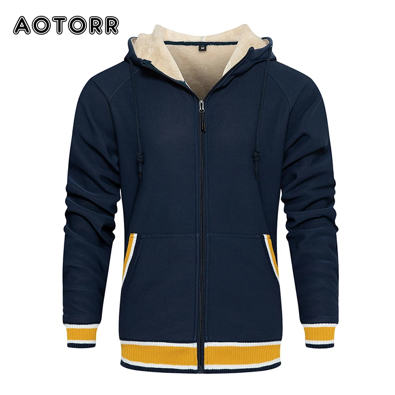 Кофта Мужская шерстяная в полоску на молнии с длинным рукавом | одежда