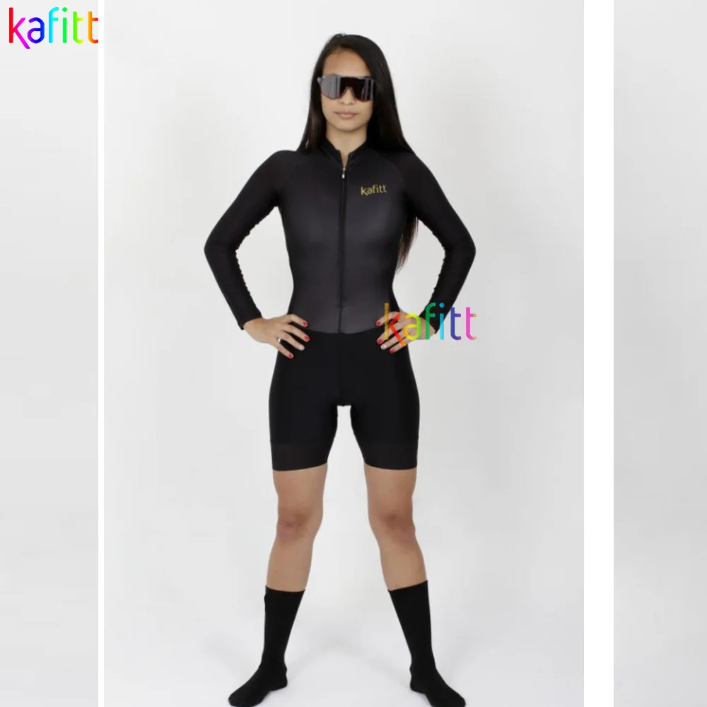 

Kafitt Cycling Clothing Set Triathlon Tight Women's Long-Sleeved Cycling Suits Wear-Resistant Clothing Ropa Ciclismo Jumpsuit PP
