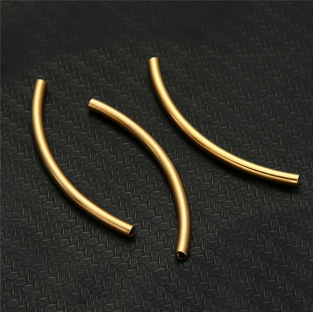 

10pcs/lot Stainless Steel Bend Pipe Connectors For Diy Necklace Bend Tube Connectors Jewelry Making