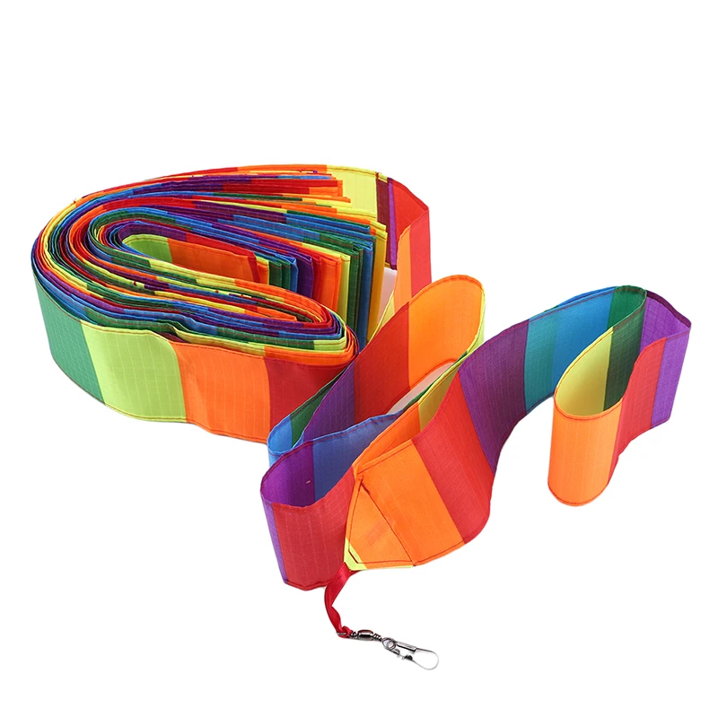 

10 Meters Rainbow Bar Kite Tail for Delta Kite Stunt Kite Kids Kite Accessories Toys Colorful Children Outdoor Fun Sports Toys