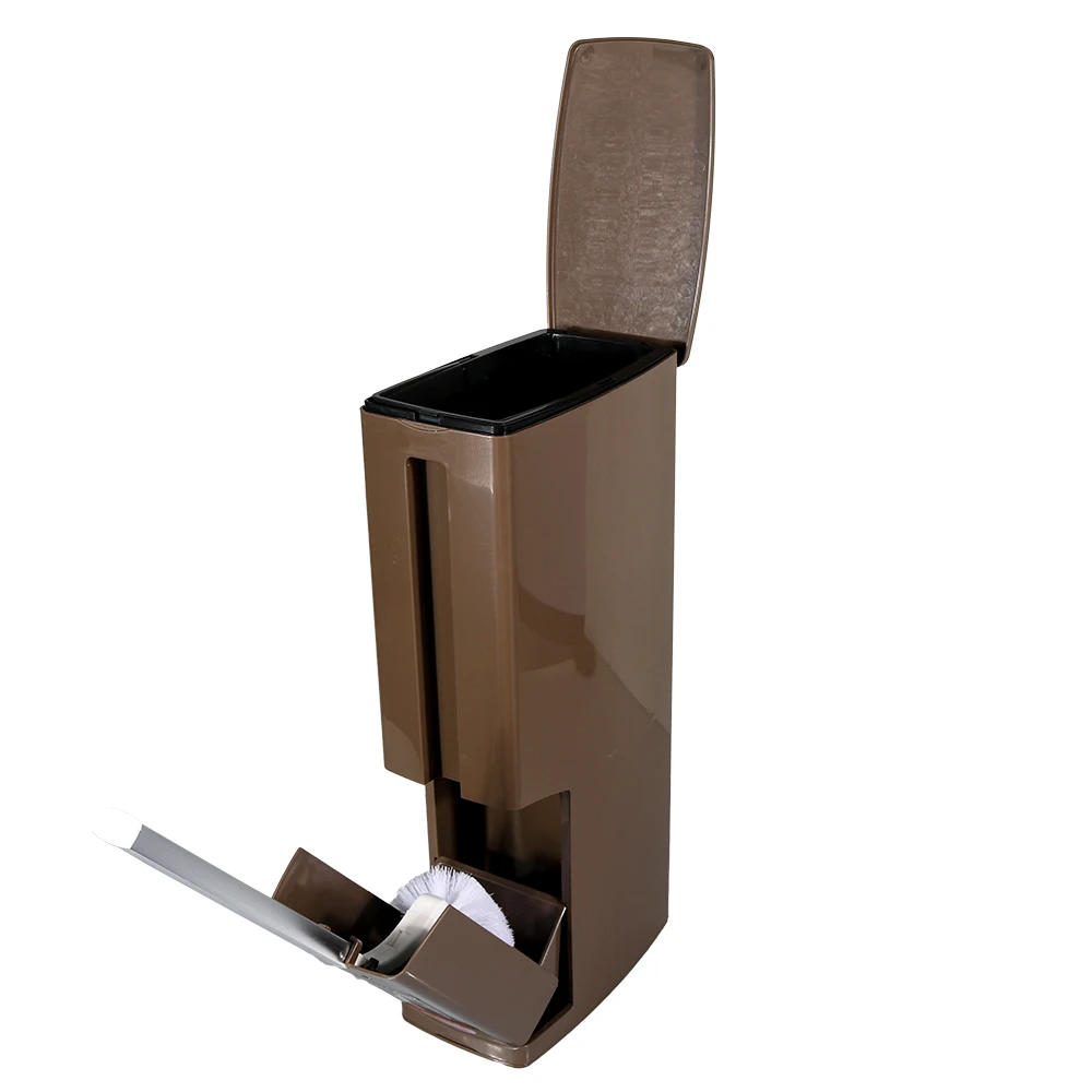Hot Sale Plastic Trash Can Set with Toilet Brush Bathroom Waste Bin Dustbin Trash Cans Garbage Bucket Garbage Bag Dispenser
